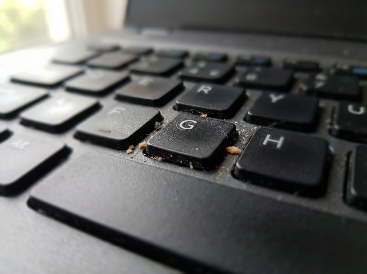 If a key is stuck, repeating, or feels different